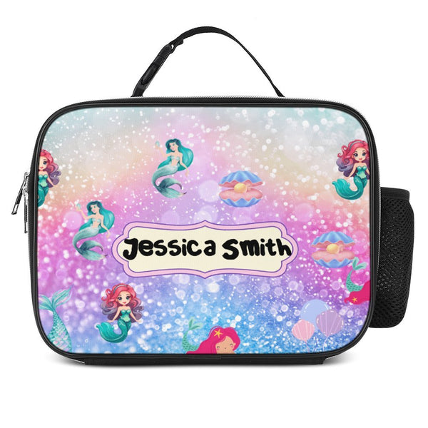Personalized Name Carton Pattern Insulated Lunch Bag