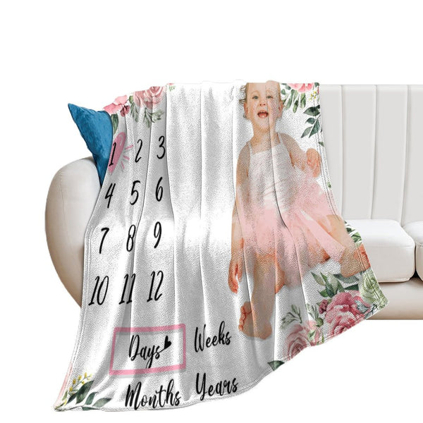 30x40 Inch Personalized Baby Blanket Flannel Throw Blanket