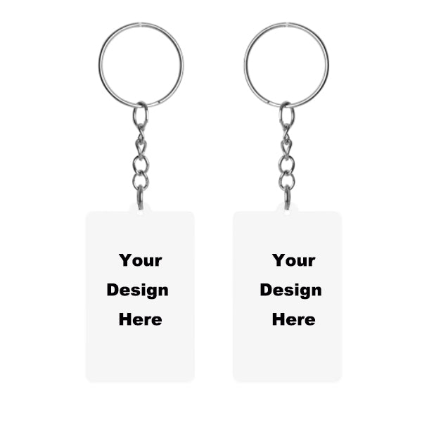 POD Upload Your Photo Acrylic Keychain Two Sides Printing