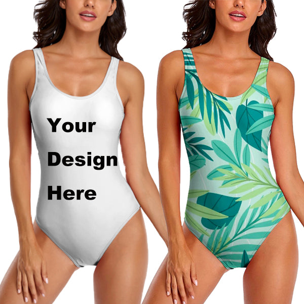 POD Upoad Your Design Adult Conjoined Swimsuit Women Beach Swimsuit